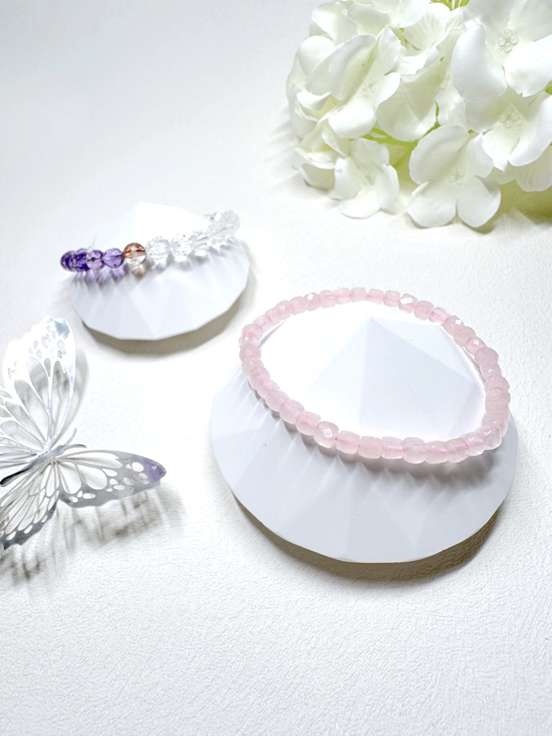 粉晶 Rose Quartz 手链 - 手链/手环 - 水晶 