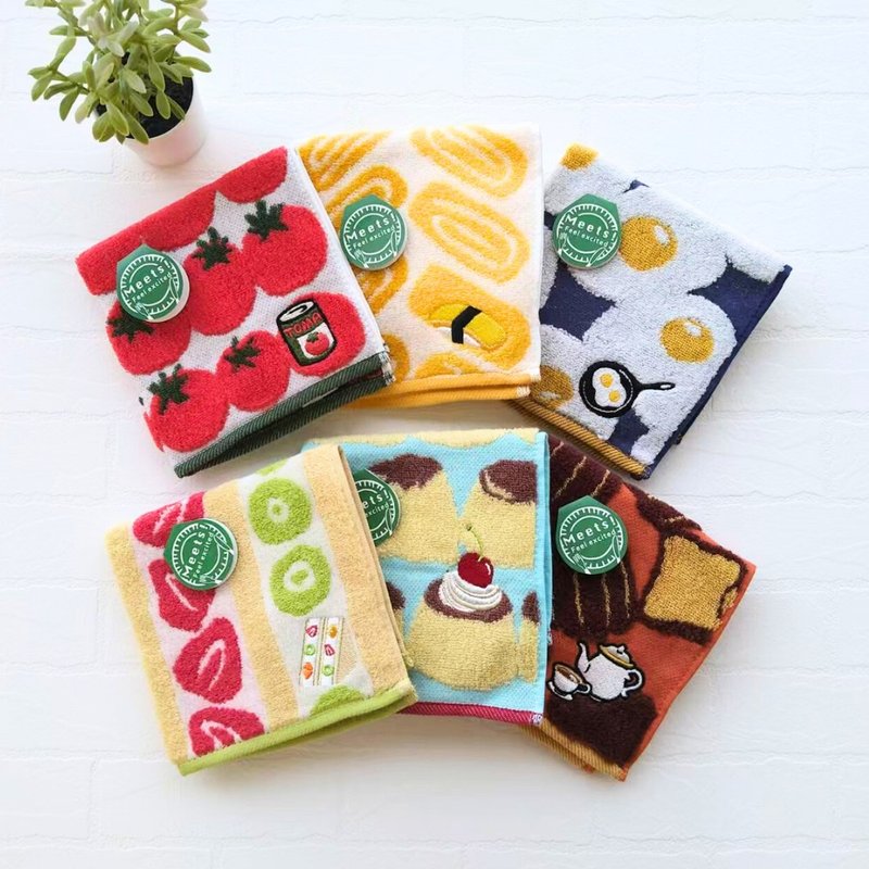 【GuuGuu 】今治早安缇花刺绣手帕三入组|挂环设计|新色上市 - 手帕/方巾 - 棉．麻 多色