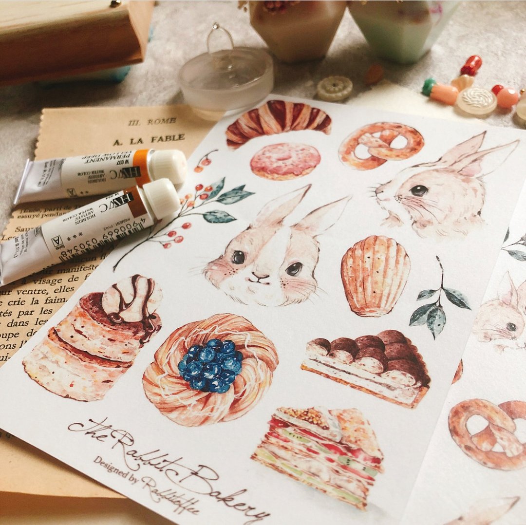 Season 2 - No.7 The rabbit bakery - 贴纸 - 纸 