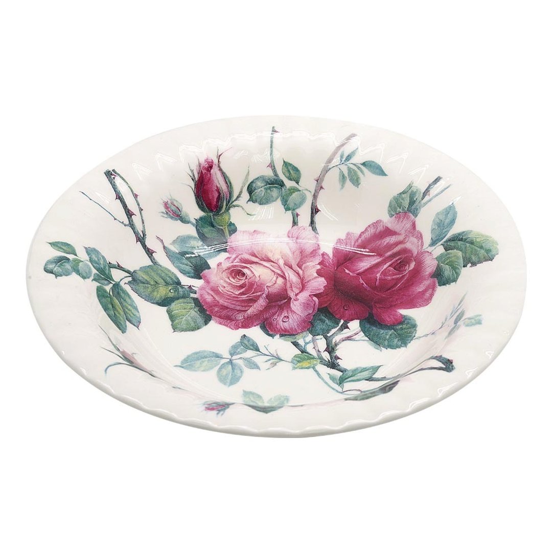 英国 RK | English Rose 英伦玫瑰 大沙拉碗 26 cm - 盘子/餐盘/盘架 - 瓷 粉红色