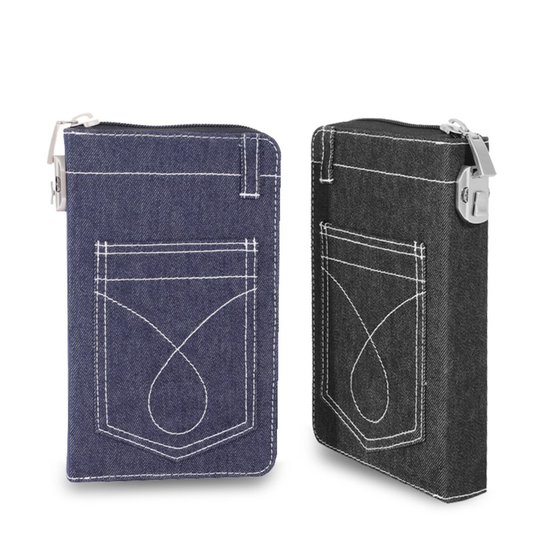 Pass&Board Jeans经典丹宁旅行防盗万用百思包 - 手拿包 - 其他材质 黑色