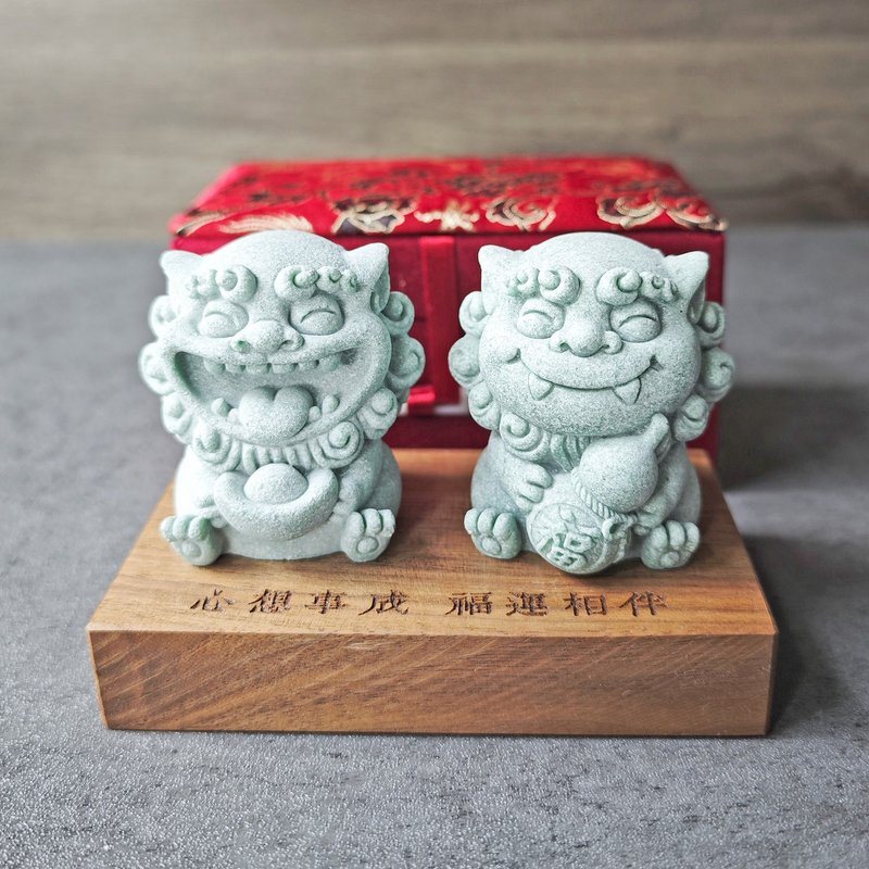 二代哈哈招财狮 生日礼物 入厝礼物 退休 开店 招财 升官 客制化 - 玩偶/公仔 - 石头 灰色