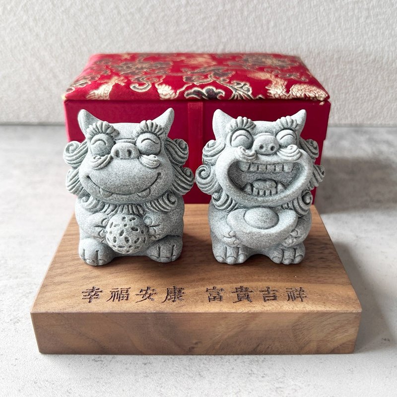 哈哈招财狮 圣诞礼物 交换礼物 生日礼物 入厝礼物 退休礼物 公仔 - 玩偶/公仔 - 石头 灰色