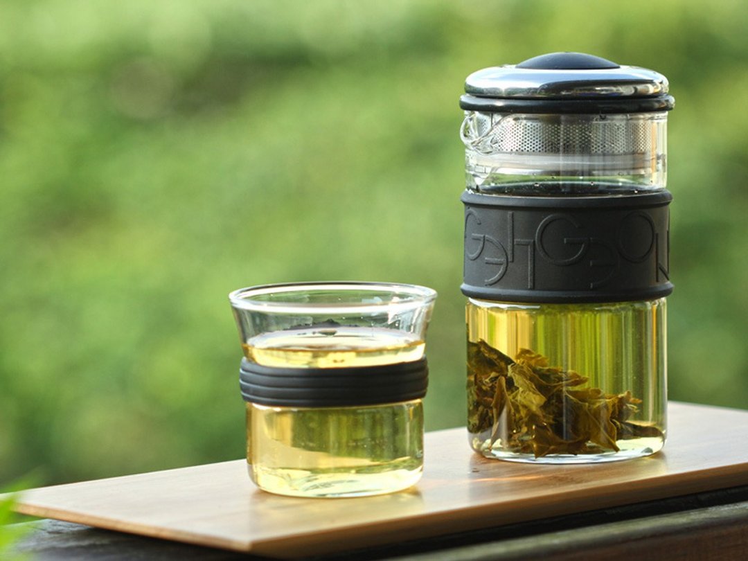 五彩环滤泡壶3入礼盒(壶+2杯) - 茶具/茶杯 - 玻璃 绿色