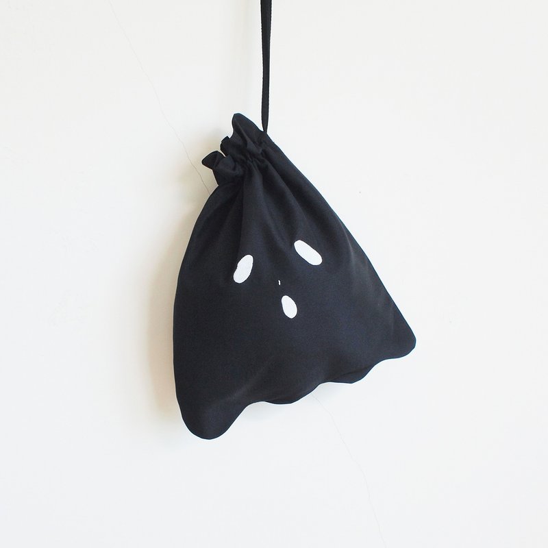 ghost lunch bag : black - 束口袋双肩包 - 聚酯纤维 黑色