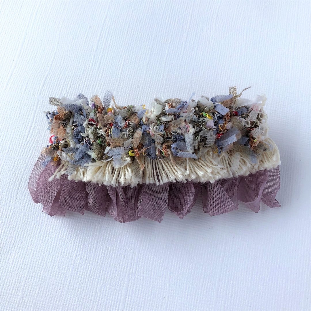 fluffy hair barrette purple - 发饰 - 其他材质 紫色