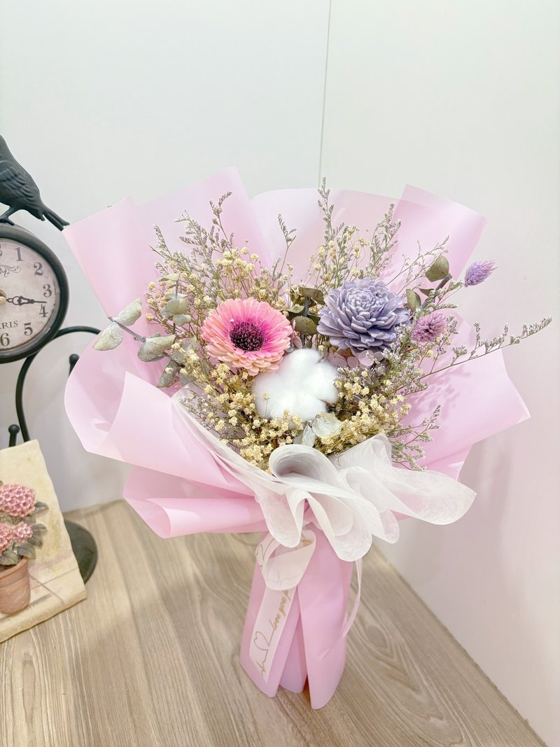 干燥花束/粉紫色系/送礼/生日/贺礼 - 干燥花/捧花 - 植物．花 紫色