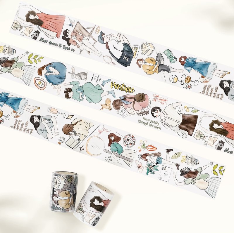 独白时刻 PET 和纸胶带 模切 5米卷 - 纸胶带 - 纸 多色