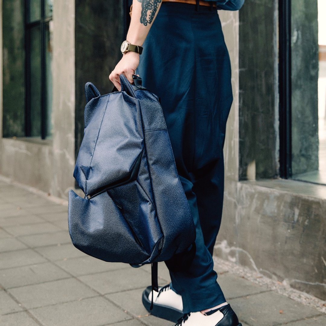 Denim Rhino (S) backpack - 后背包/双肩包 - 其他人造纤维 蓝色