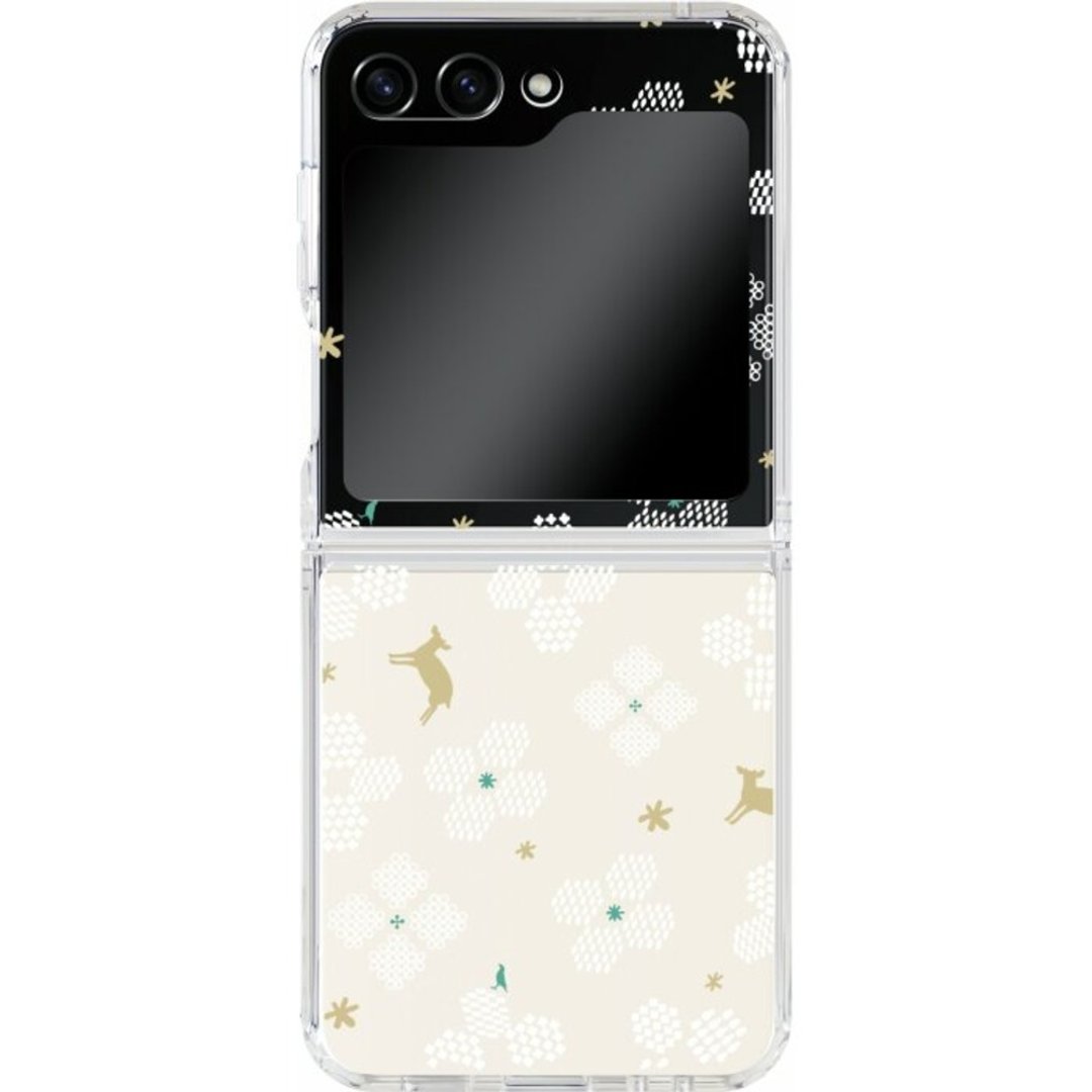 【预购】三星手机壳/Samsung Galaxy Z Flip5/花开原野/透白 - 手机壳/手机套 - 其他材质 白色