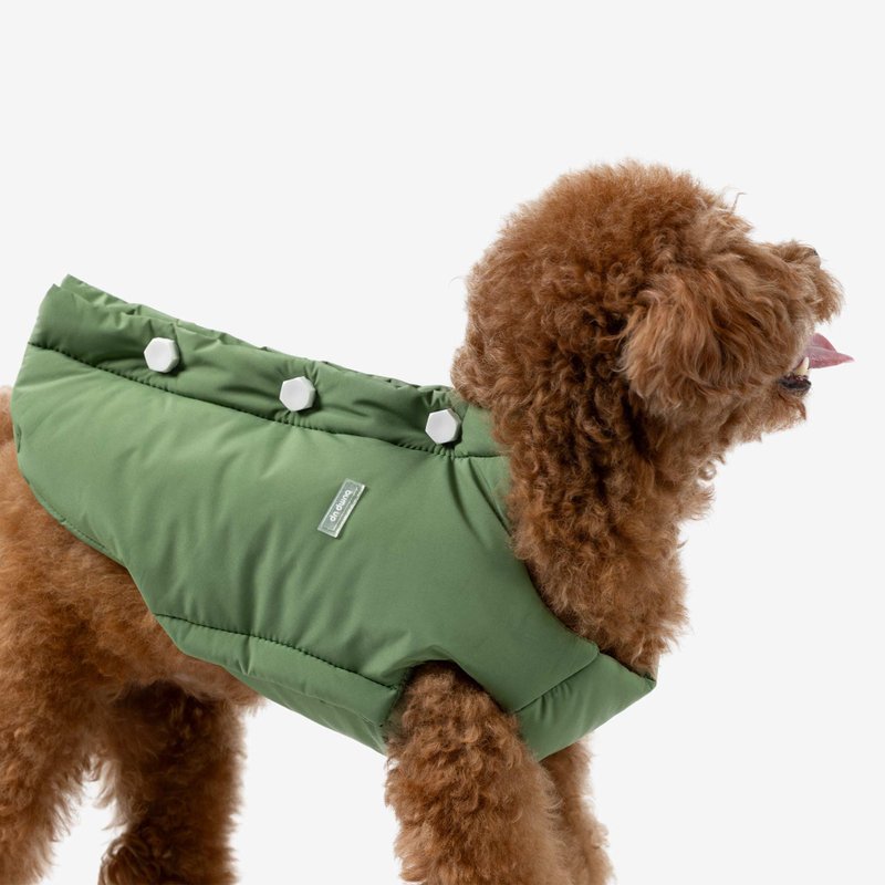 bump up【Bolts】宠物狗狗中小型犬冬季马甲背心棉服 - 衣/帽 - 尼龙 绿色