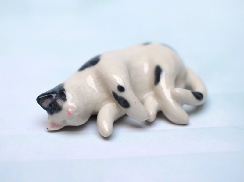 乳牛猫　瓷偶　筷架　摆饰 - 玩偶/公仔 - 瓷 白色