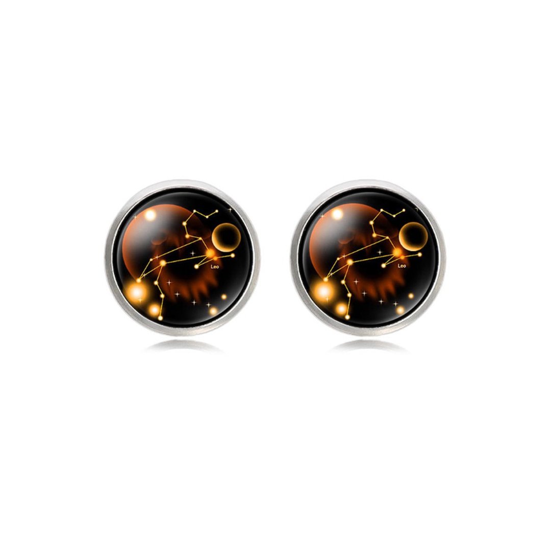 獅子座袖扣 Leo Cufflinks KC10152 ** 附送贈品 ** - 袖扣 - 其他金属 黑色