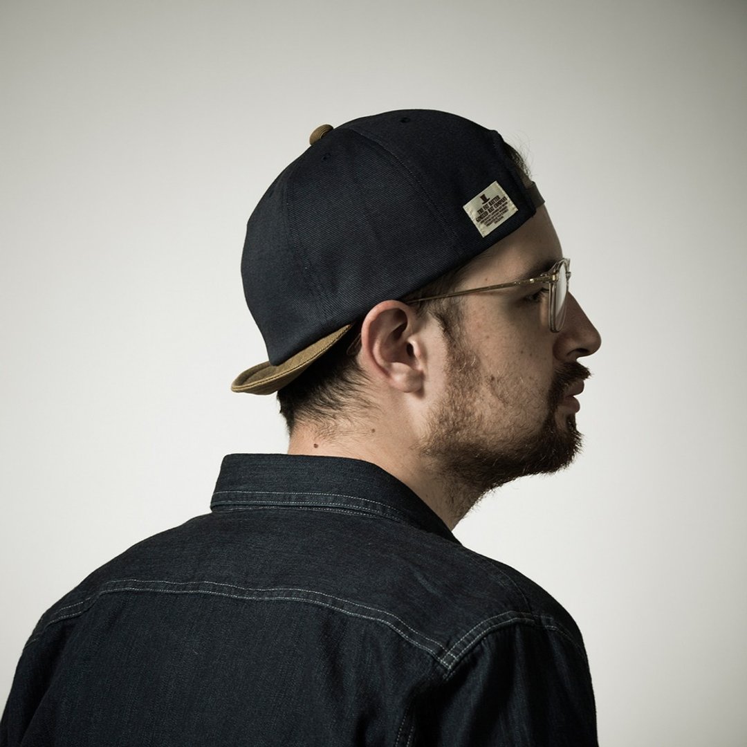 日本制 短帽沿配色棒球帽 BRIDGE CAP TWILL - 帽子 - 棉 黑色