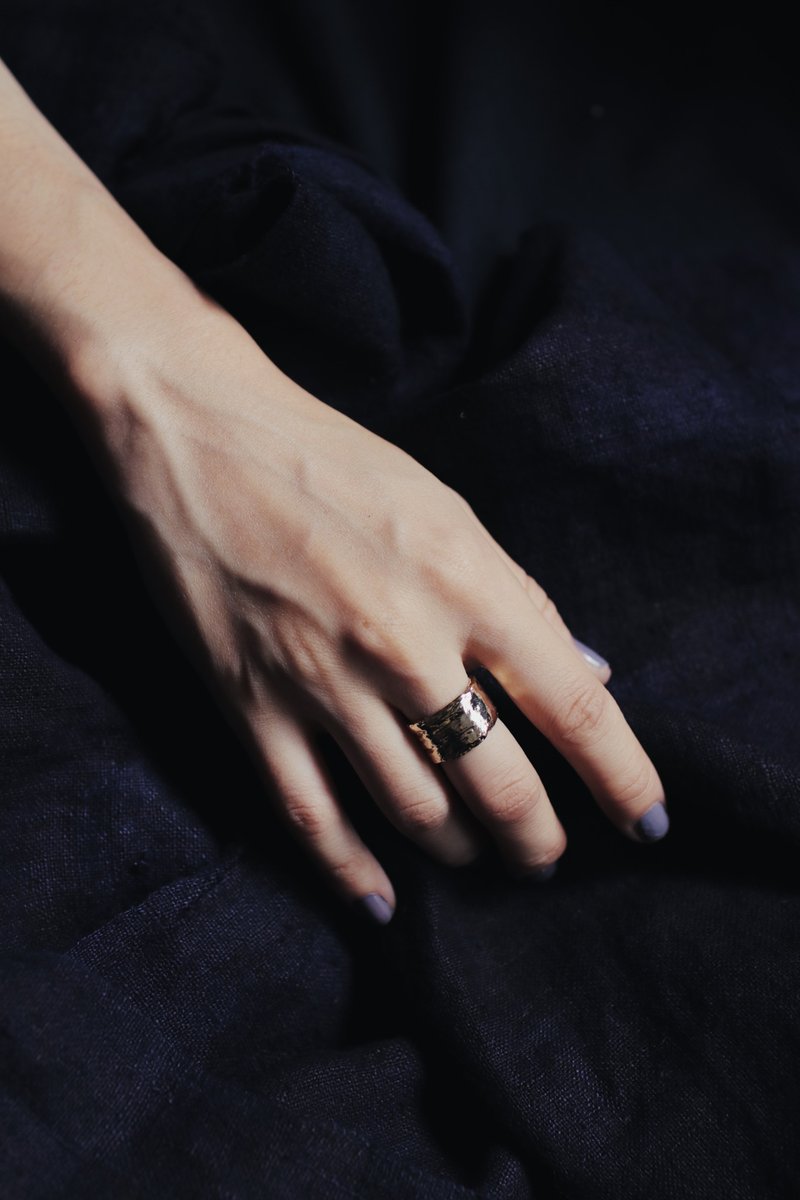 MU  中药材Remnant系列  杜仲戒指 - 戒指 - 铜/黄铜 金色