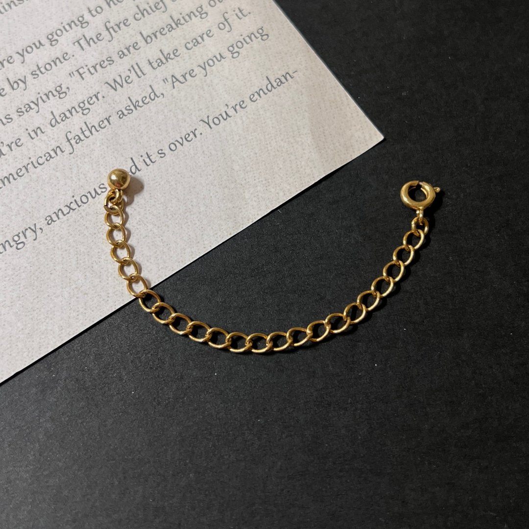 延长链/ 安全链 8.5cm (老链子改制) - 项链 - 其他金属 金色