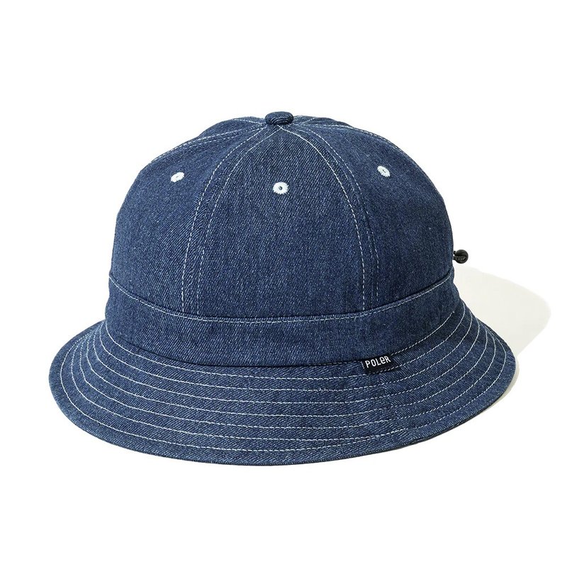 日本限定 POLER DENIM BELL HAT 牛仔钟形帽 / 丹宁深蓝 - 帽子 - 其他材质 蓝色