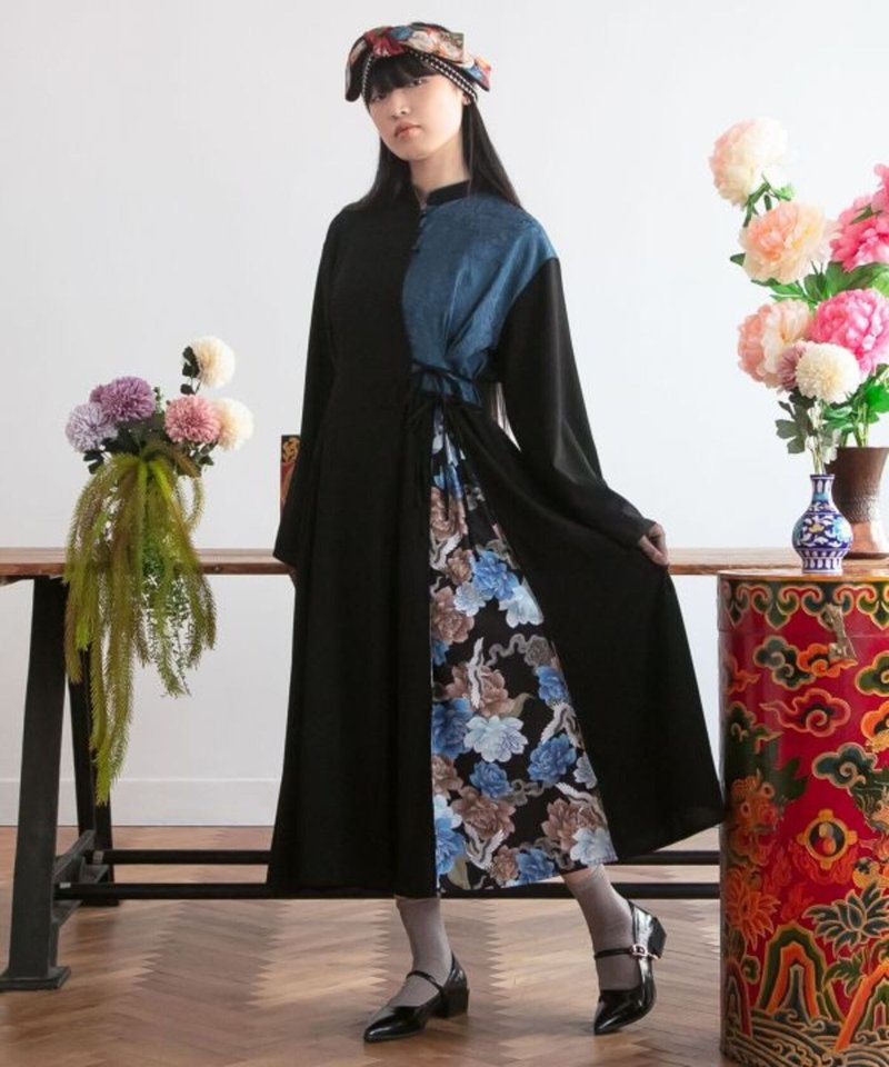 【热门预购】东方织花拼接洋装 (2色) COT-5311 - 洋装/连衣裙 - 其他材质 