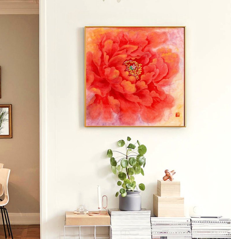 花开富贵牡丹花-客厅/卧室/玄关挂画/新居落成贺礼/乔迁礼/入厝礼 - 海报/装饰画/版画 - 其他材质 