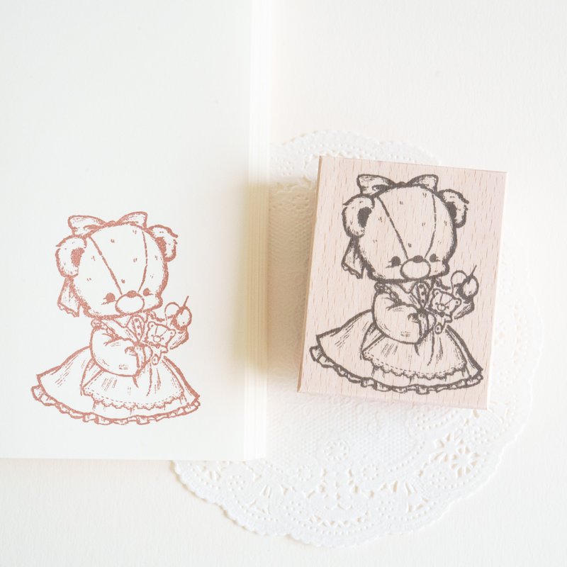 印章 - 手工泰迪熊 - 印章/印台 - 橡胶 咖啡色