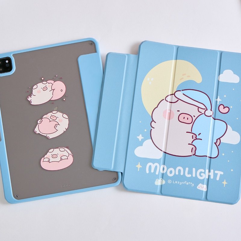 胖才可爱晚安肉呆强悍磁吸iPad三折保护壳 - 平板/电脑保护壳 - 塑料 多色