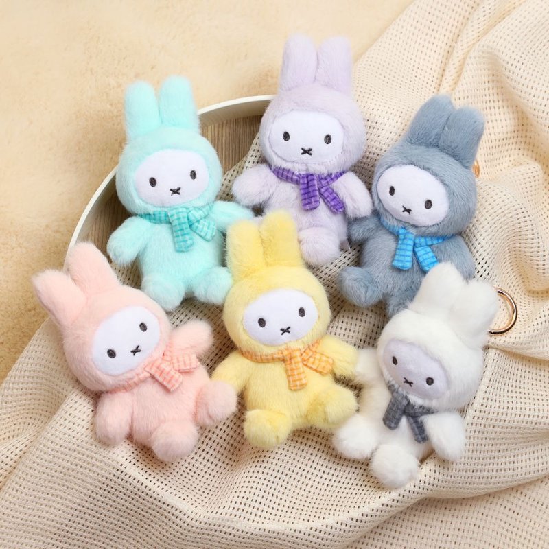 VIPO Miffy 马卡龙毛毛吊饰盲盒1个 (随机包装) MIF37442 - 钥匙链/钥匙包 - 棉．麻 