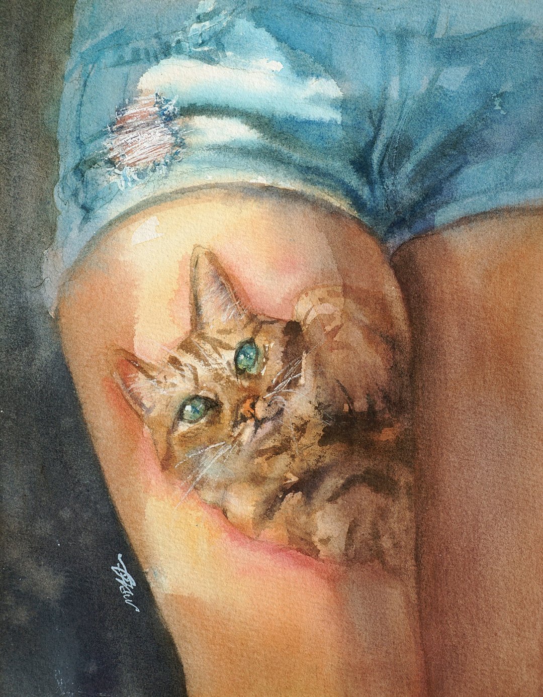 水彩原画【刺肌的爱 · 虎斑】 - 海报/装饰画/版画 - 纸 多色