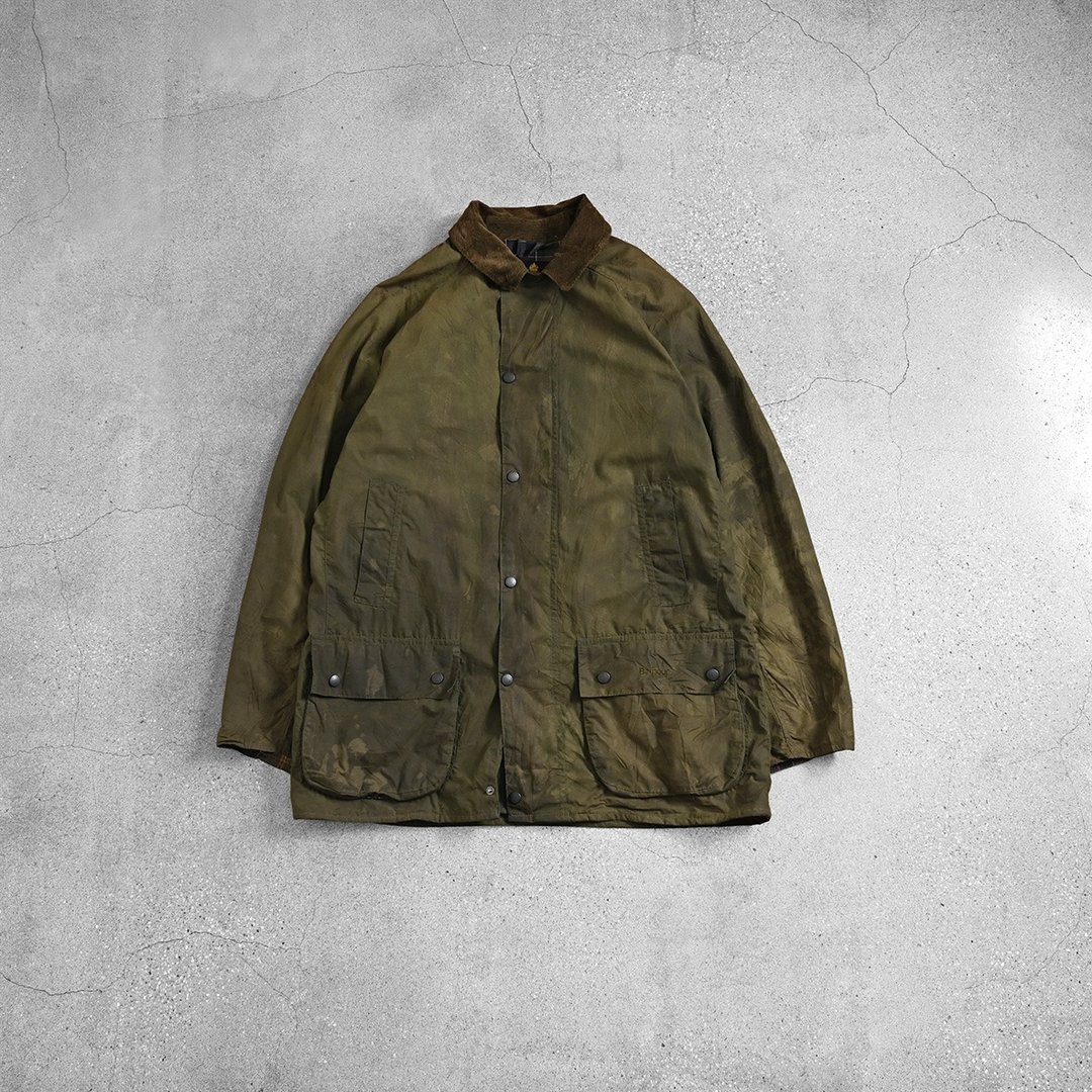 Barbour 油布衣 / 二手古着外套、Barbour Wax Jacket、油布清洁 - 男装外套 - 其他材质 绿色
