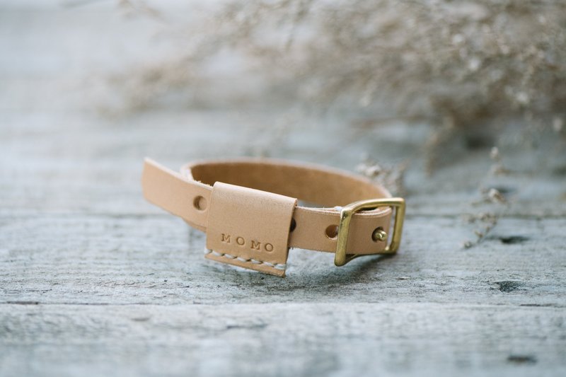 意大利Buttero手缝猫项圈 - 项圈/牵绳 - 真皮 橘色