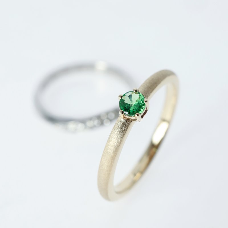 专属订制手作礼物－14K黄金 天然宝石戒 - 戒指 - 贵金属 黄色