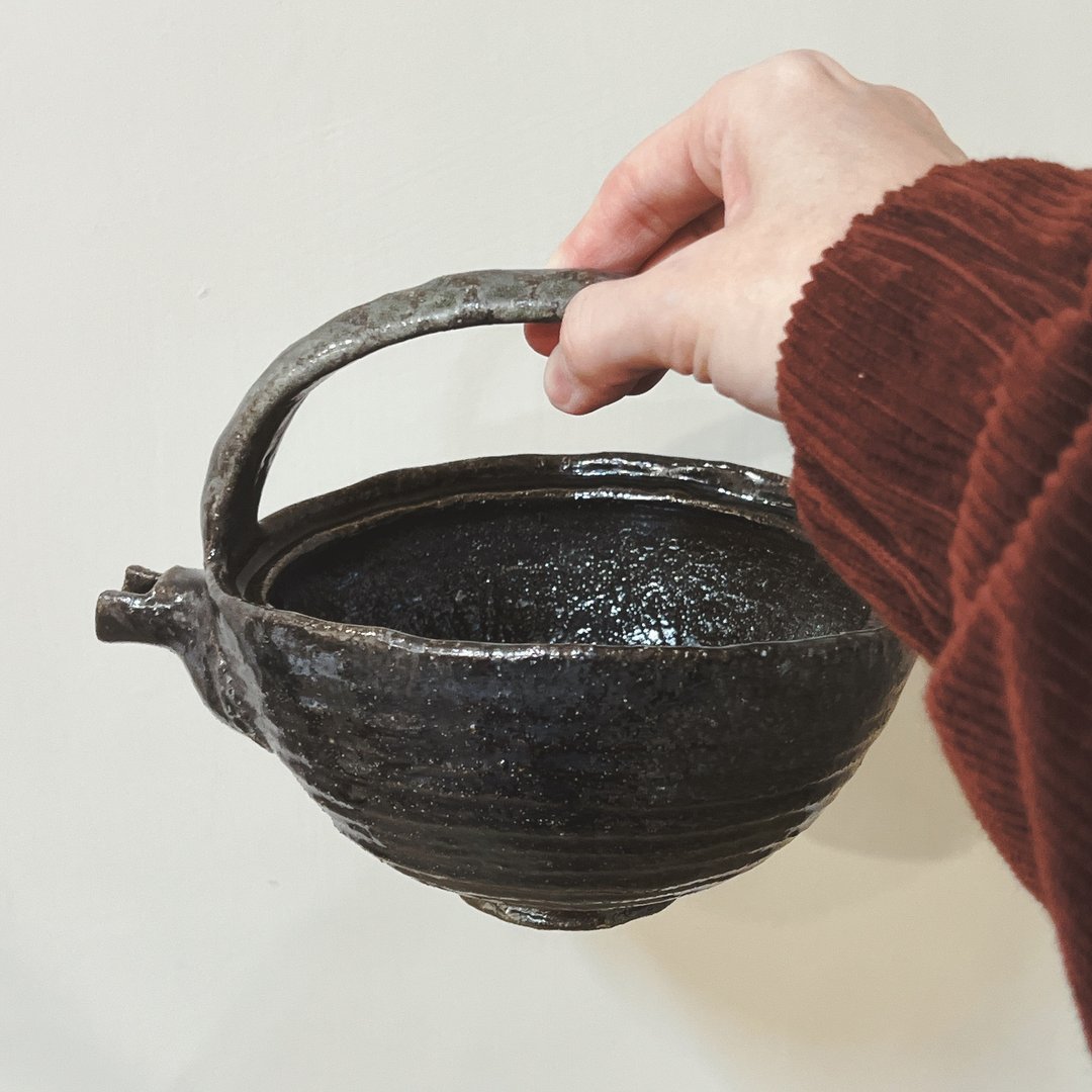 片口茶碗 清酒壶 - 酒杯/酒器 - 陶 黑色