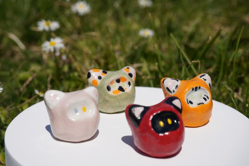 许愿达摩猫 - 玩偶/公仔 - 陶 