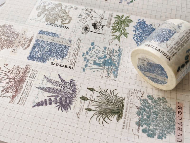 4cm 小花 和纸胶带#30- 自带离型纸 - 纸胶带 - 纸 