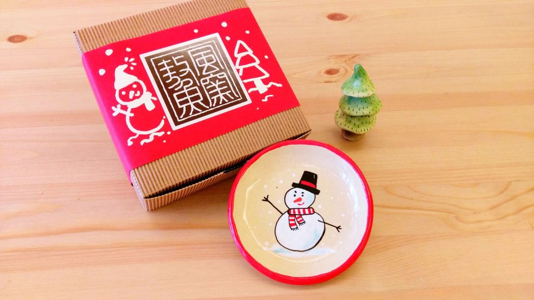 【圣诞限定】☃交换礼物 ‘过圣诞豆皿系列’含包装盒（单件） - 浅碟/小碟子 - 陶 多色