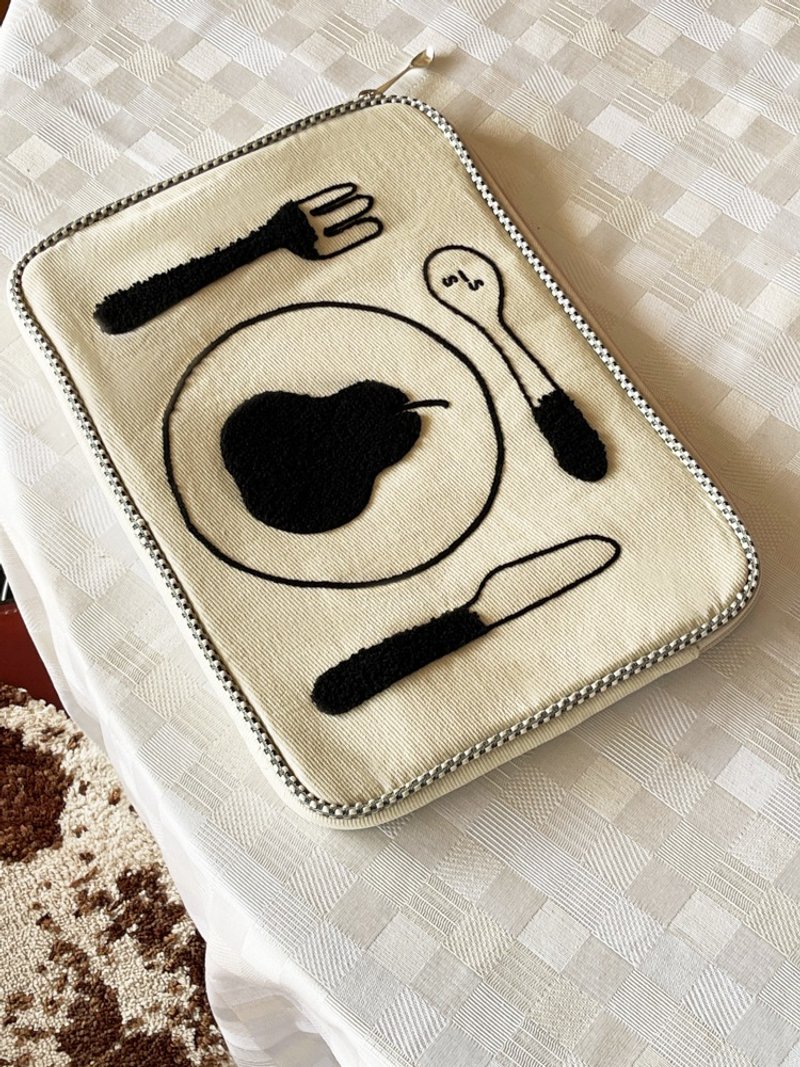 SoftServe柔软供应 梨子餐垫电脑包 - 平板/电脑保护壳 - 其他材质 白色