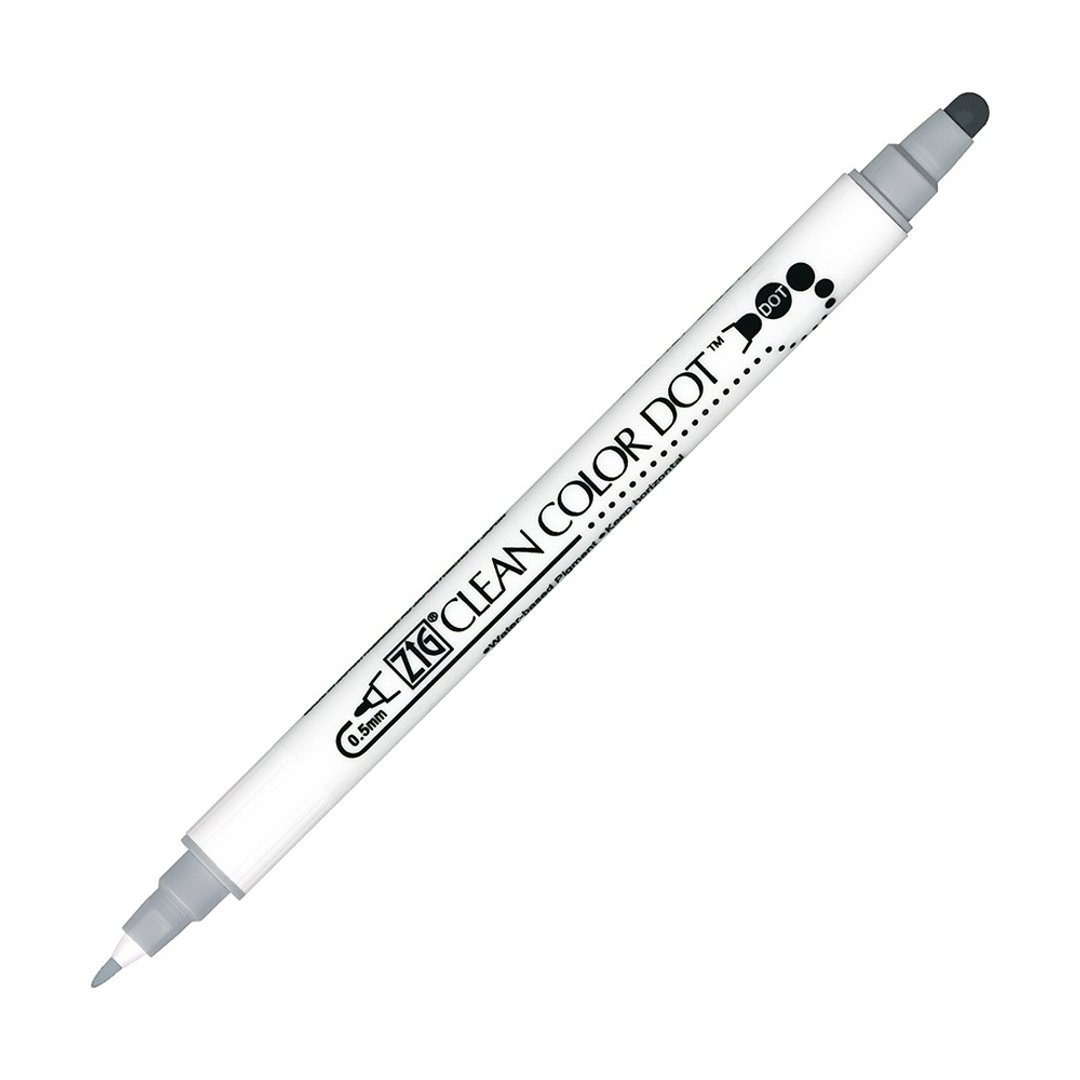 【Kuretake 日本吴竹】ZIG Clean Color Dot 点点笔 灰色 - 其他书写用品 - 塑料 灰色
