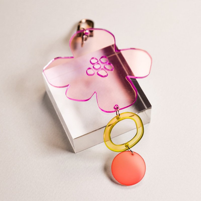 Violet flower - acrylic sun keyring - 钥匙链/钥匙包 - 压克力 