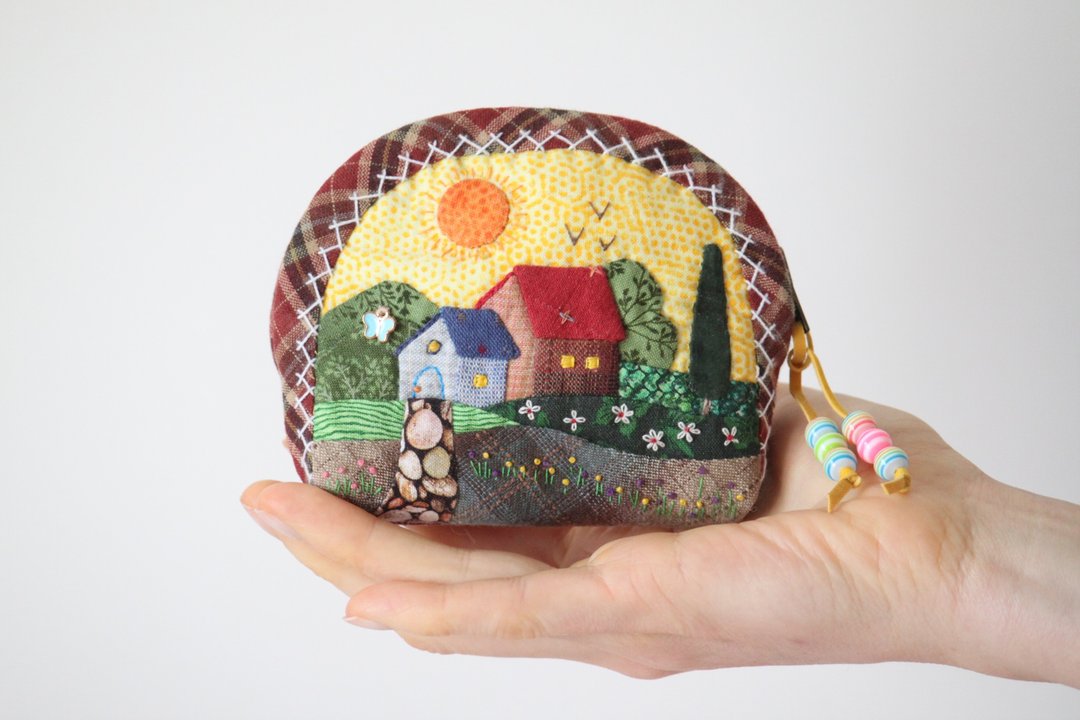 Japanese Patchwork Cosmetic bag - 化妆包/杂物包 - 其他材质 多色