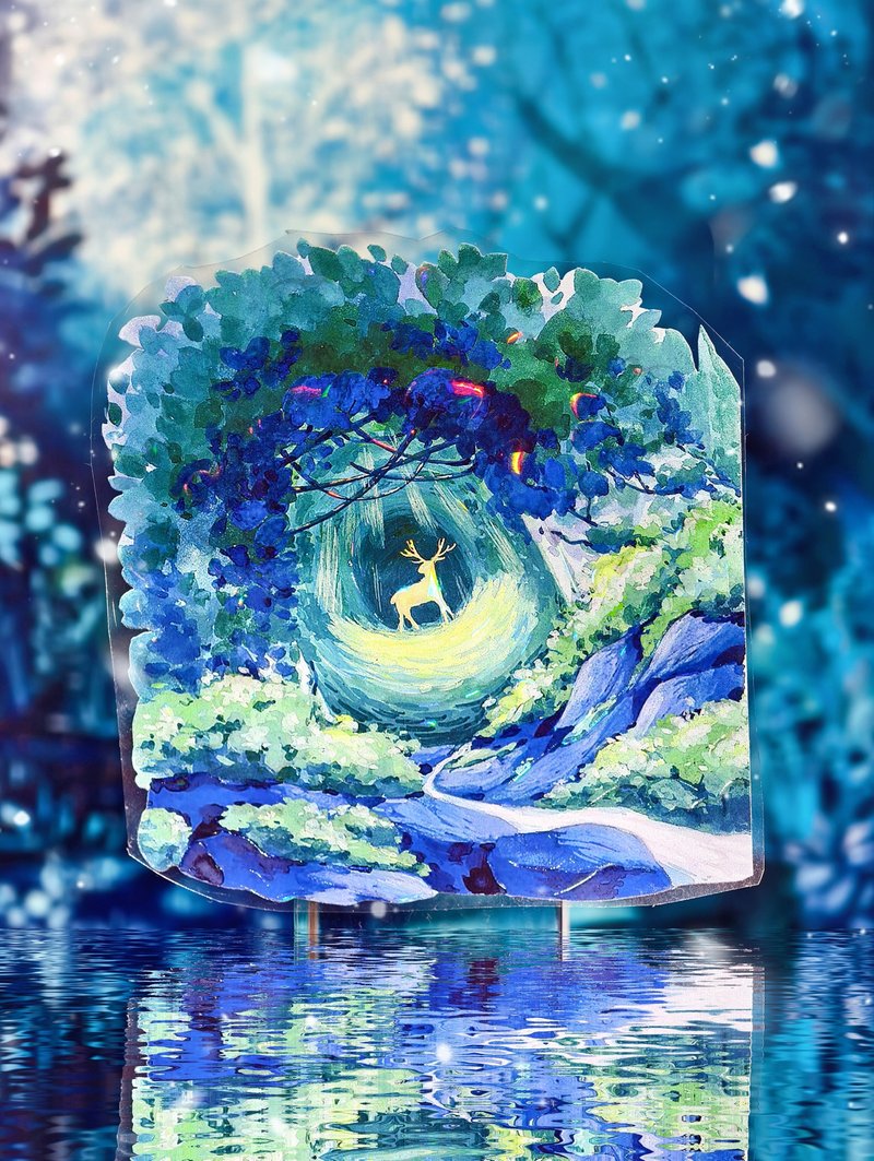 雾森启示录 OKMT新七天流麻咕卡贴纸PET手帐胶带 - 纸胶带 - 塑料 蓝色