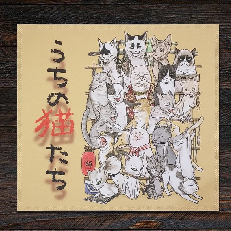 3猫小铺~猫家族 万用擦拭布 - 眼镜盒/眼镜布 - 棉．麻 