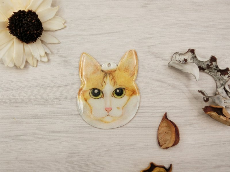 宠物客制挂件 - 钥匙链/钥匙包 - 塑料 橘色