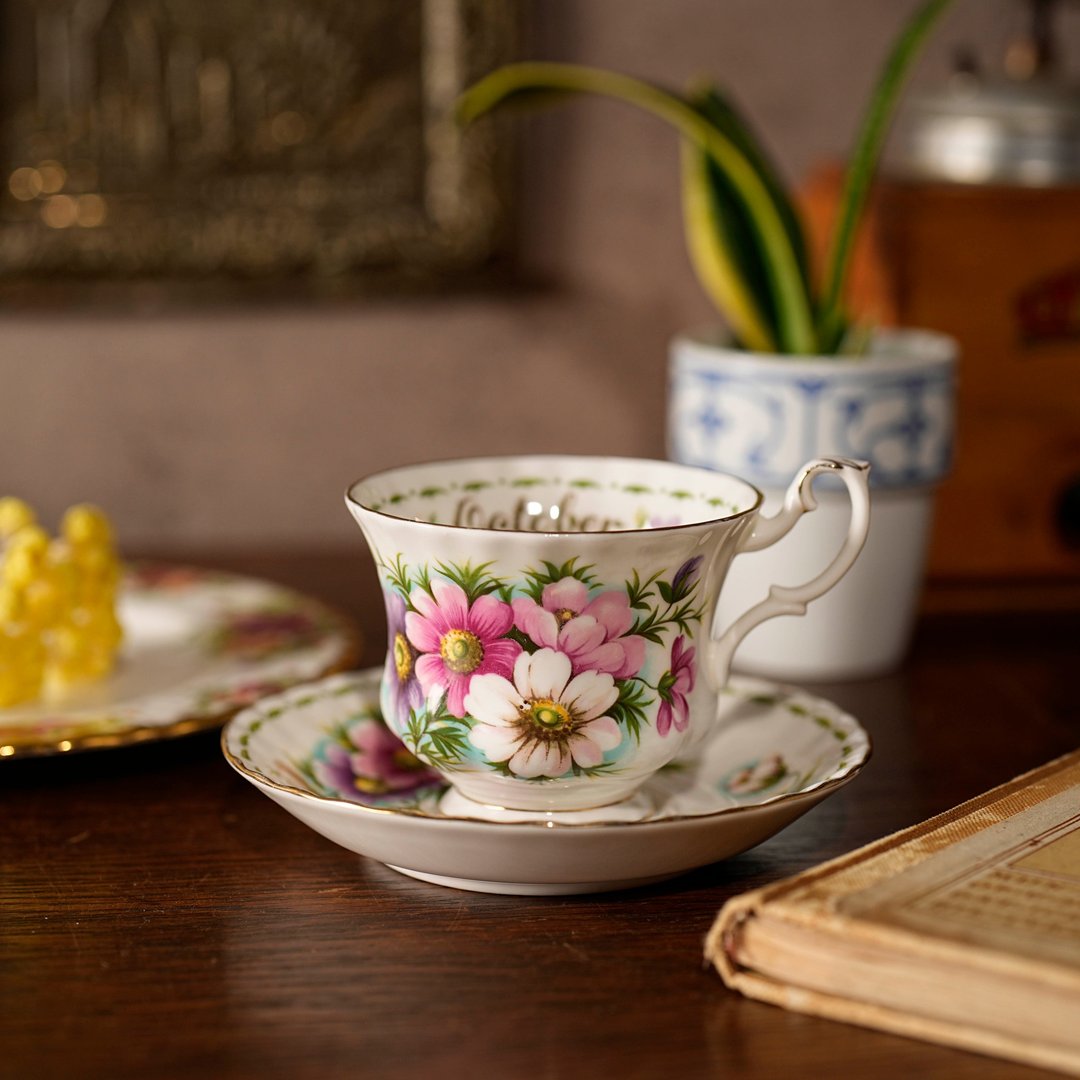 英国Royal Albert月份杯(10月)22k金骨瓷茶杯组/咖啡杯 - 茶具/茶杯 - 瓷 多色