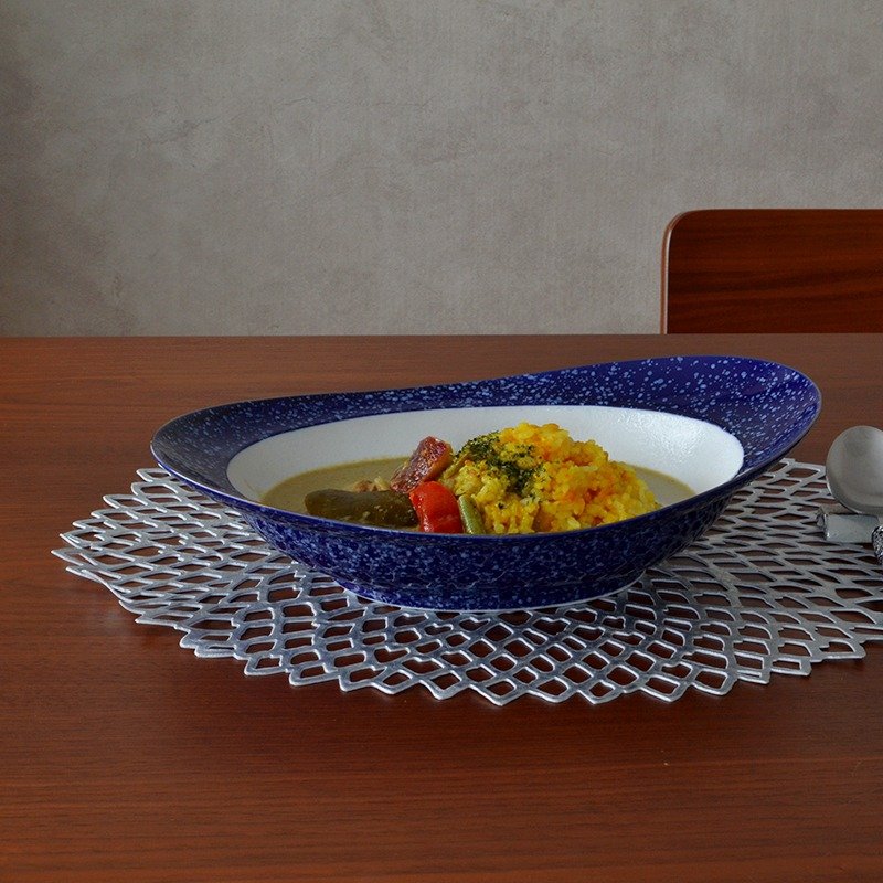 三河内咖喱盘 Lazuli - 浅碟/小碟子 - 陶 