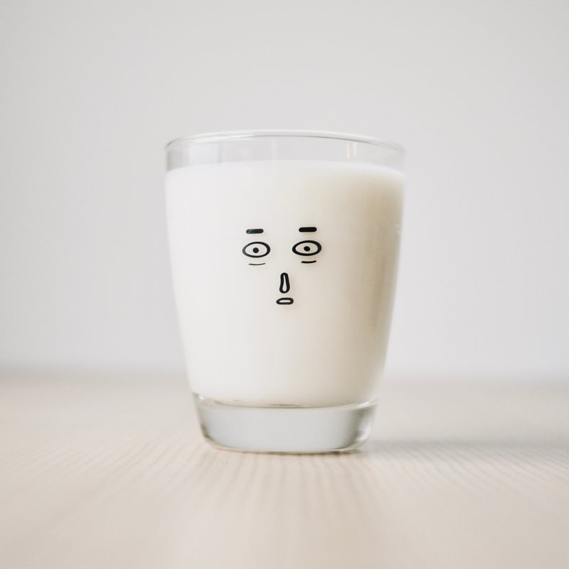 Emoji Candle for destress 香氛心情蜡烛 呃呃 铁观音 - 蜡烛/烛台 - 玻璃 白色