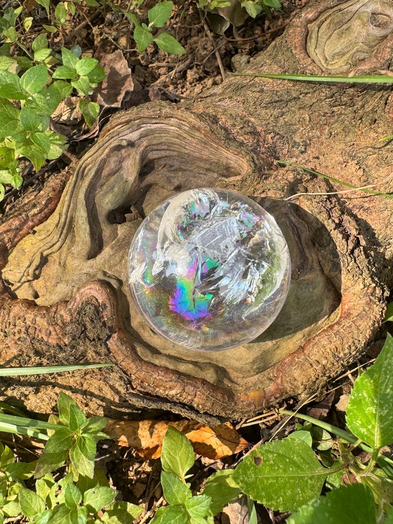 彩红星空晶中晶白水晶球、白水晶球、白水晶 - 摆饰 - 水晶 透明