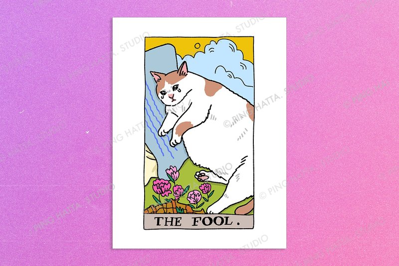 The Fool Sad Cat Meme Art Poster - 海报/装饰画/版画 - 纸 