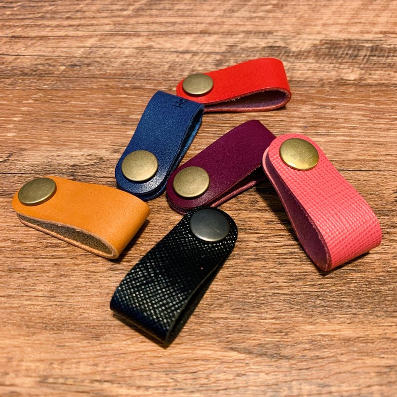 【真皮 / 牛皮 / 皮革 / 集线器 / 卷线器 / 耳机线收纳】 - 收纳用品 - 真皮 橘色