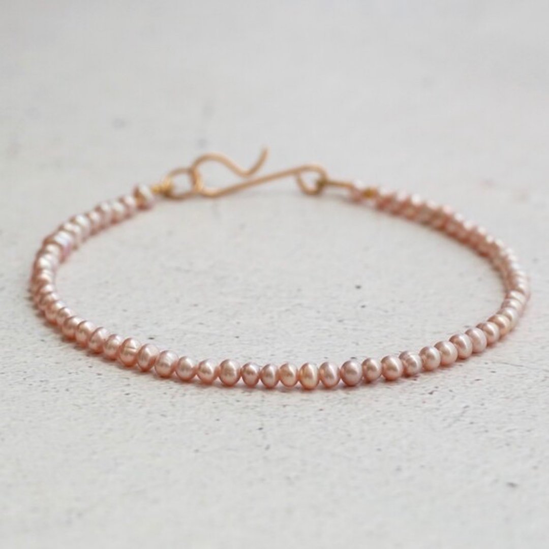 Pink  fresh water pearl bracelet - 手链/手环 - 珍珠 粉红色