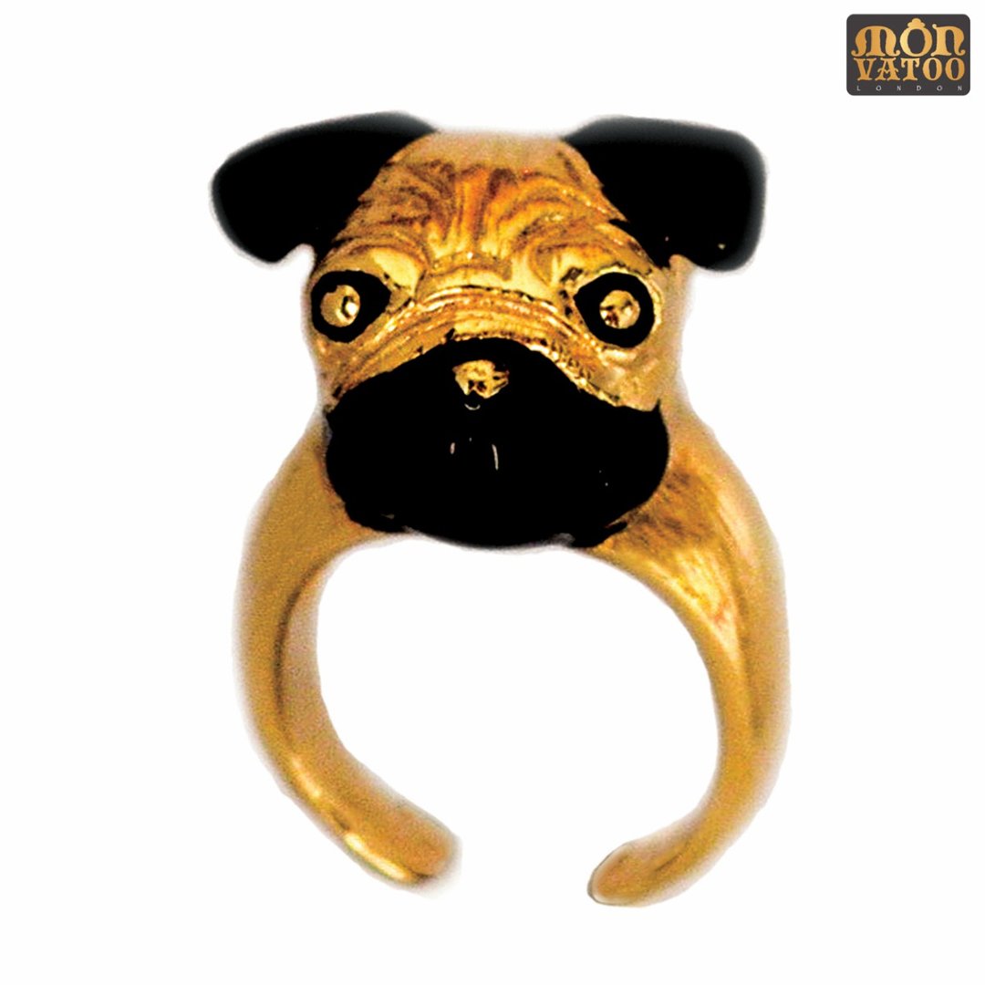 Lord Pug Ring - 戒指 - 其他材质 金色