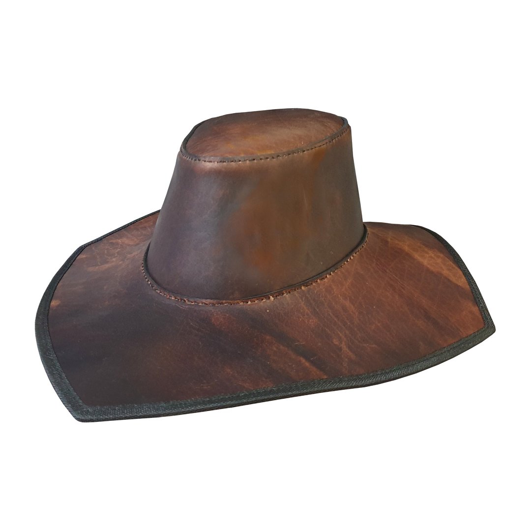 Vampire Slayer Leather Hat - 帽子 - 真皮 咖啡色